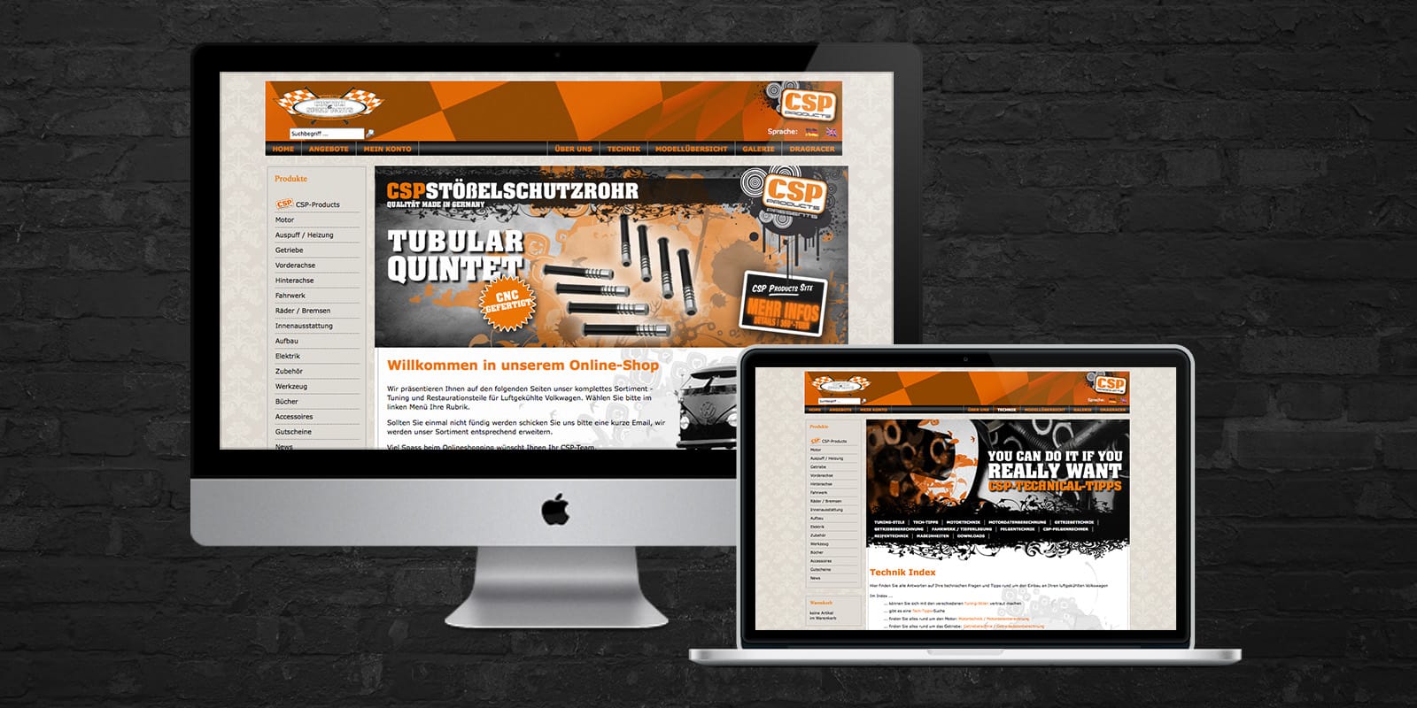 Katalog Marke Custom&Speedparts CSP Contigo Werbeagentur Website Webshop